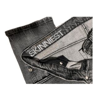 Buckle Dark Gray Skinny Jeans